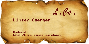 Linzer Csenger névjegykártya